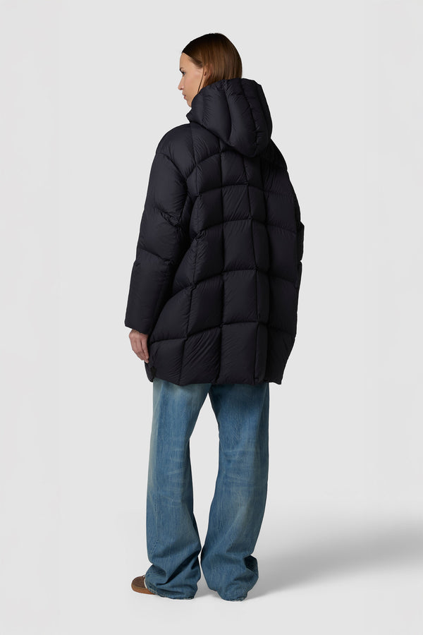 LEGGERISSIMO - HOODED DOWN PUFFER JACKET MIDI LENGTH
