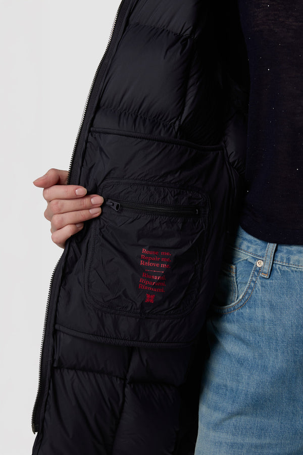 LEGGERISSIMO - HOODED DOWN PUFFER JACKET MIDI LENGTH