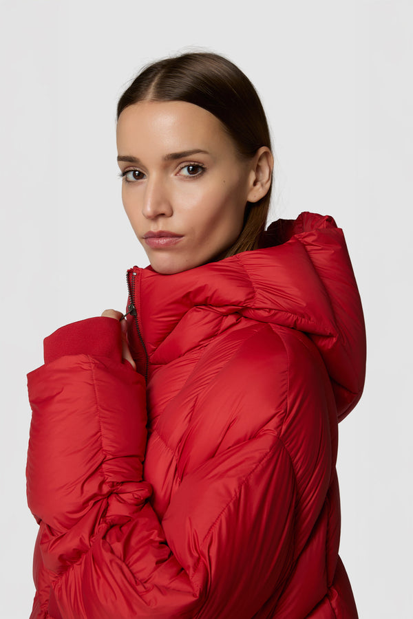 LEGGERISSIMO - HOODED DOWN PUFFER JACKET MIDI LENGTH