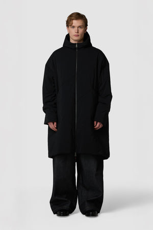 CRUDO - PIUMINO CON CAPPUCCIO LUNGO OVERSIZE