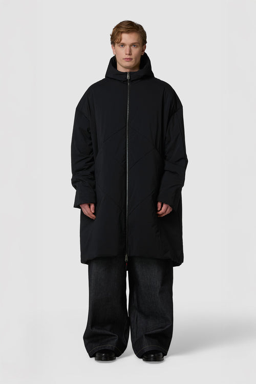 CRUDO - HOODED PUFFER JACKET FULL LENGTH