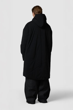 CRUDO - PIUMINO CON CAPPUCCIO LUNGO OVERSIZE