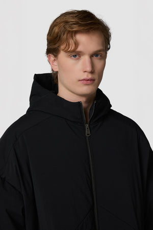 CRUDO - PIUMINO CON CAPPUCCIO LUNGO OVERSIZE