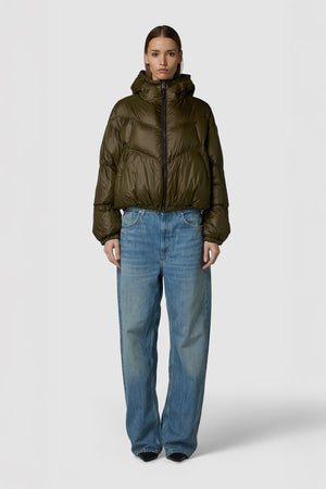 RULLINO - HOODED DOWN PUFFER JACKET CROPPED