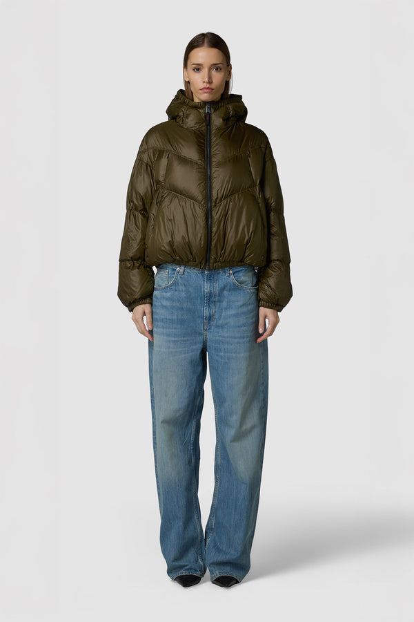 RULLINO - HOODED DOWN PUFFER JACKET CROPPED