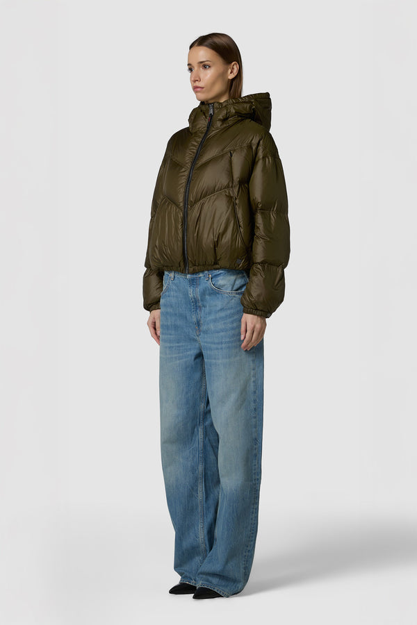 RULLINO - HOODED DOWN PUFFER JACKET CROPPED