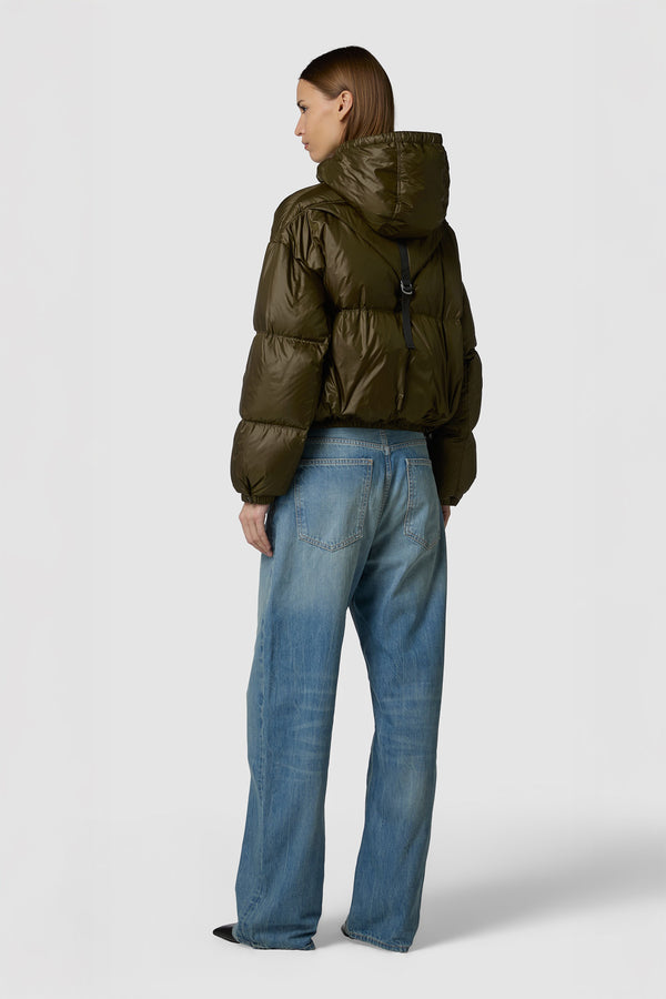 RULLINO - HOODED DOWN PUFFER JACKET CROPPED