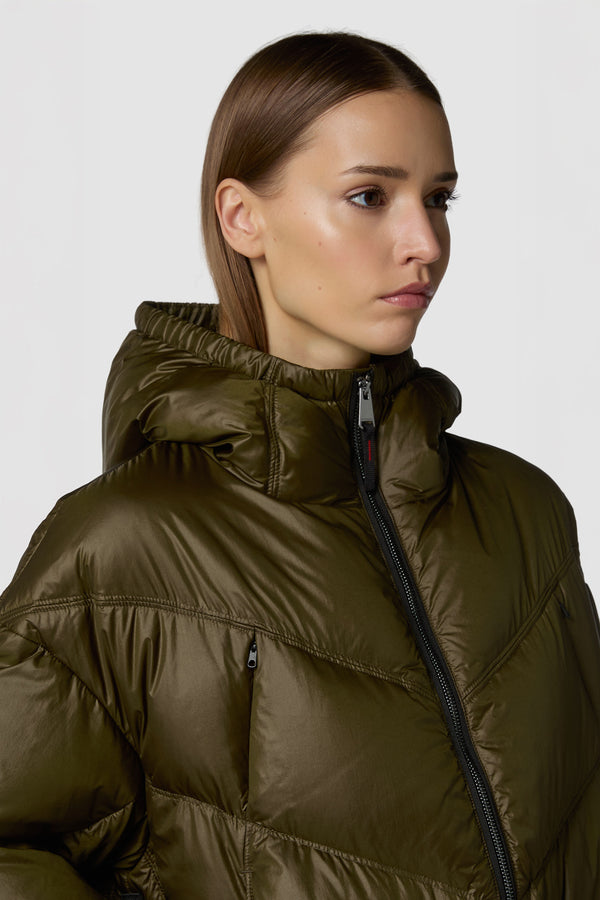 RULLINO - HOODED DOWN PUFFER JACKET CROPPED