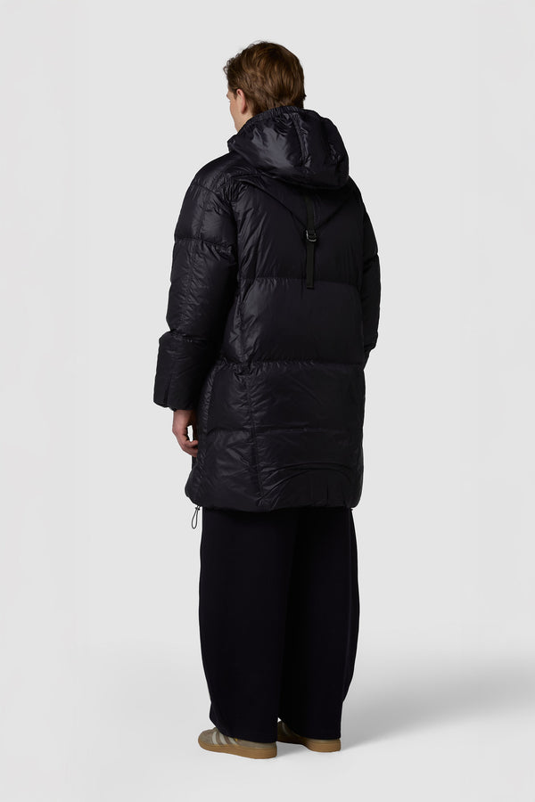 RULLINO - PIUMINO CON CAPPUCCIO MIDI OVERSIZE