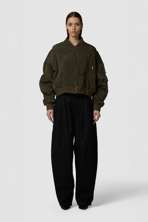 QUADRATINO - GIUBBOTTO BOMBER CROPPED