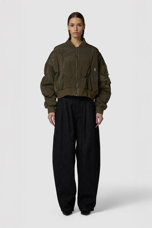 QUADRATINO - GIUBBOTTO BOMBER CROPPED