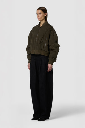 QUADRATINO - GIUBBOTTO BOMBER CROPPED