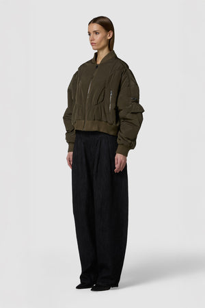 QUADRATINO - GIUBBOTTO BOMBER CROPPED