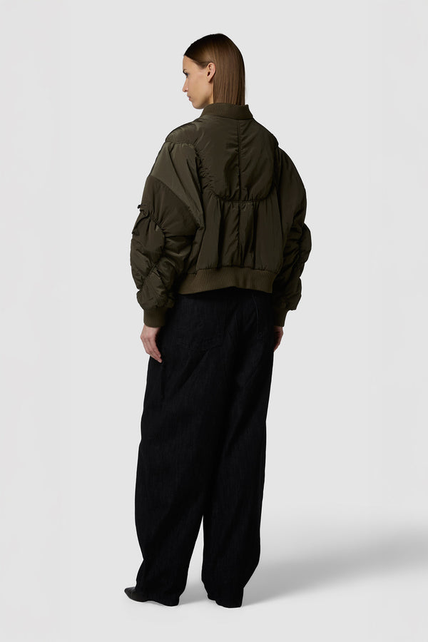 QUADRATINO - GIUBBOTTO BOMBER CROPPED