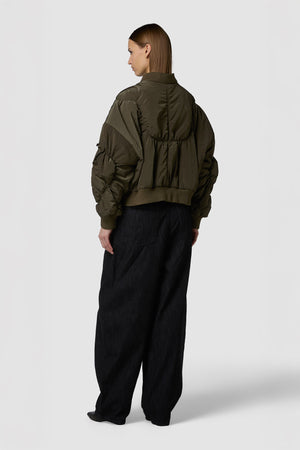 QUADRATINO - GIUBBOTTO BOMBER CROPPED