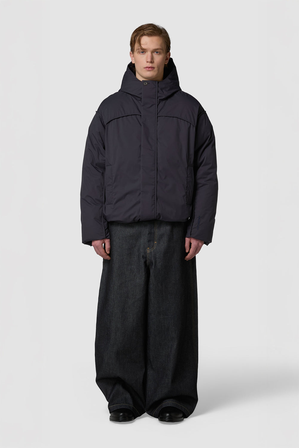 GUSCIO - PIUMINO CON CAPPUCCIO REGULAR FIT OVERSIZE