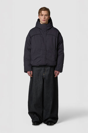 GUSCIO - PIUMINO CON CAPPUCCIO REGULAR FIT OVERSIZE