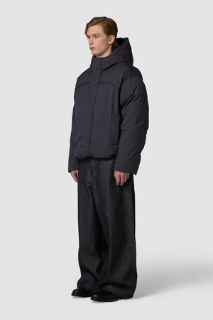 GUSCIO - PIUMINO CON CAPPUCCIO REGULAR FIT OVERSIZE