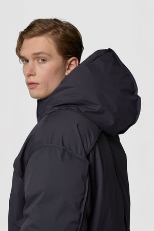 GUSCIO - PIUMINO CON CAPPUCCIO REGULAR FIT OVERSIZE