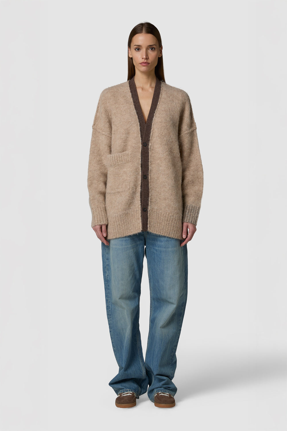 PELOSONE - ALPACA OVERSIZED CARDIGAN