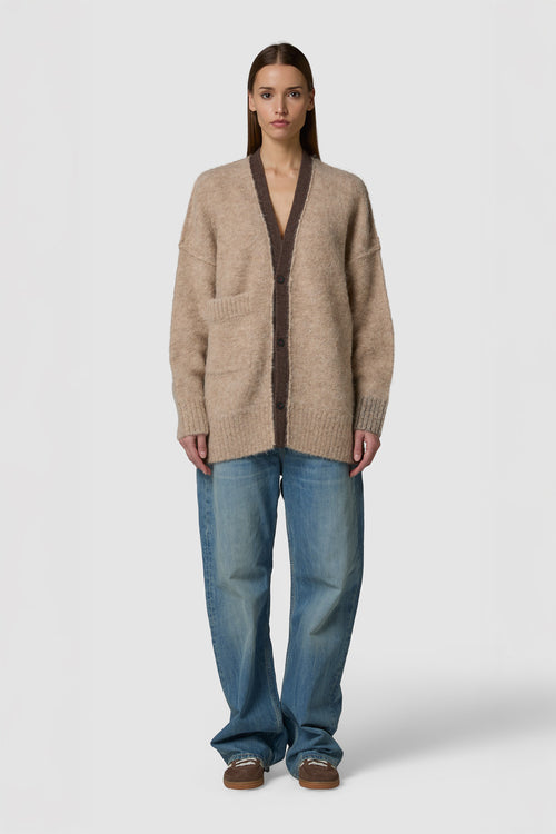 PELOSONE - ALPACA OVERSIZED CARDIGAN