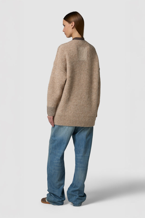 PELOSONE - ALPACA OVERSIZED CARDIGAN