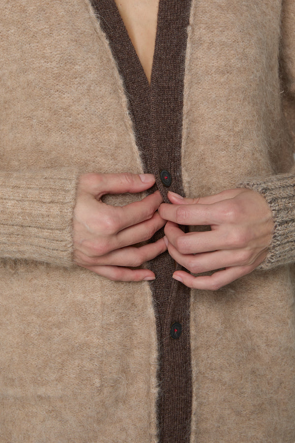PELOSONE - ALPACA OVERSIZED CARDIGAN