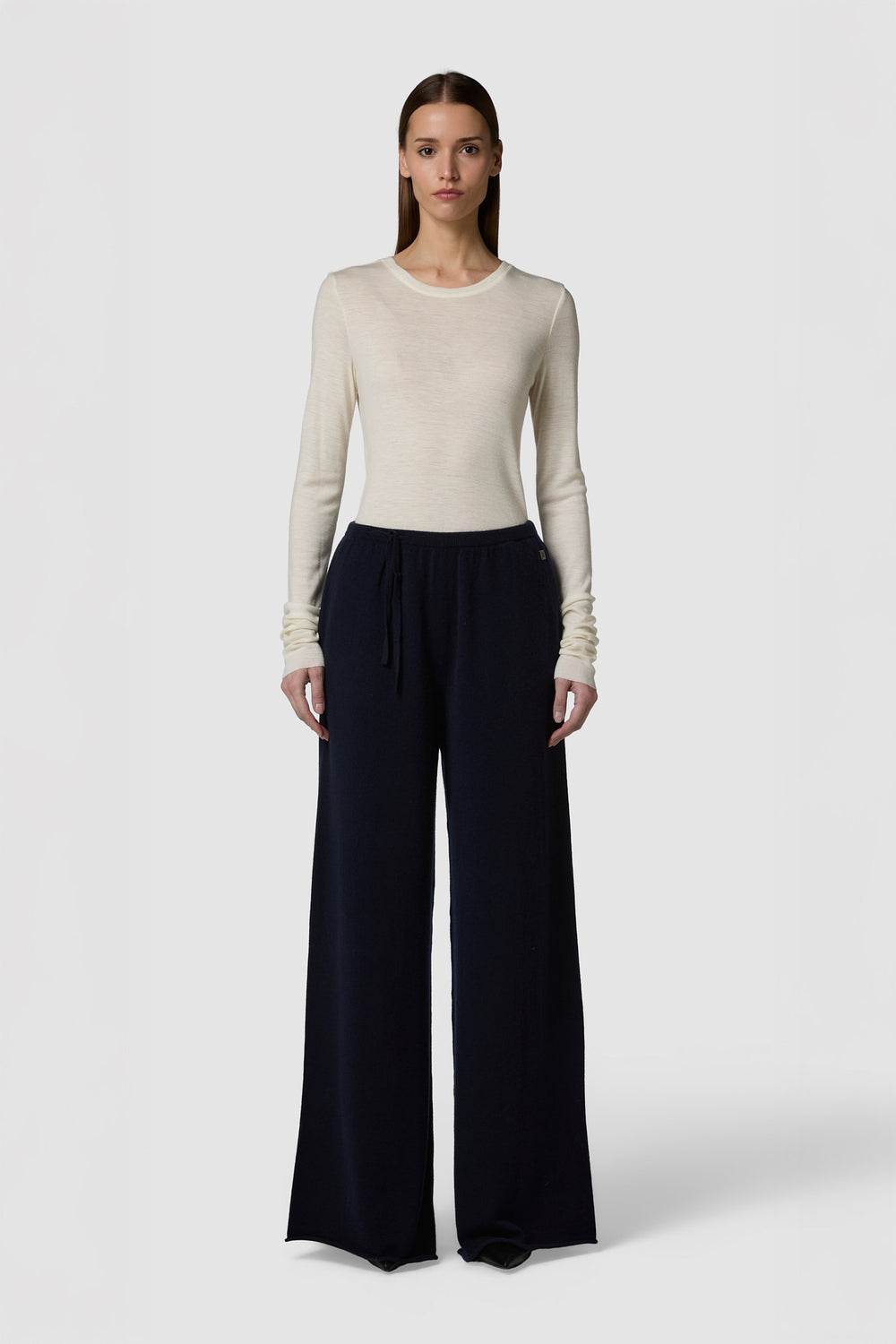 MORBIDINO - PANTALONE EXTRA WIDE-LEG IN CASHMERE