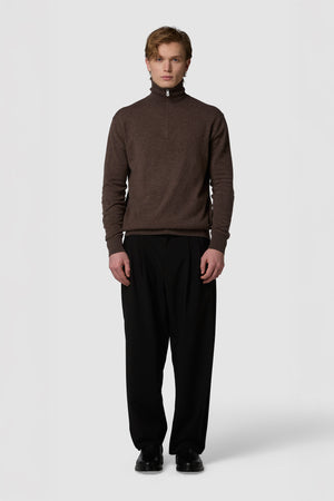 MORBIDINO - CASHMERE HIGH-NECK ZIP-UP SWEATER REGULAR FIT
