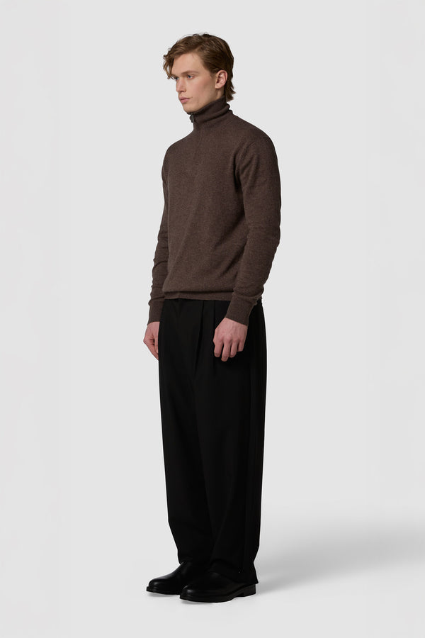 MORBIDINO - CASHMERE HIGH-NECK ZIP-UP SWEATER REGULAR FIT