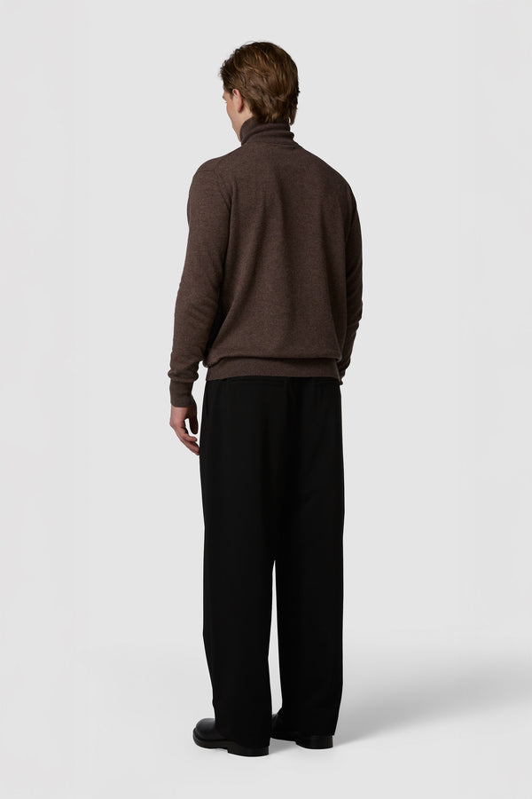 MORBIDINO - CASHMERE HIGH-NECK ZIP-UP SWEATER REGULAR FIT