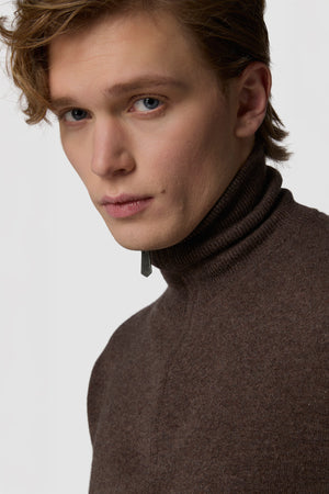 MORBIDINO - CASHMERE HIGH-NECK ZIP-UP SWEATER REGULAR FIT