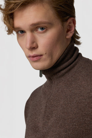 MORBIDINO - CASHMERE HIGH-NECK ZIP-UP SWEATER REGULAR FIT
