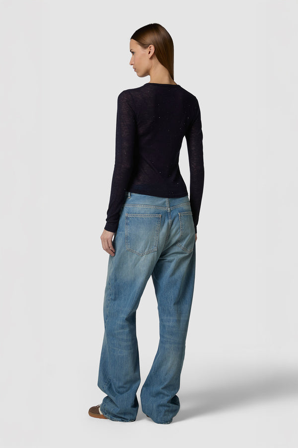 BRILLINO - WOOL SHINY CARDIGAN