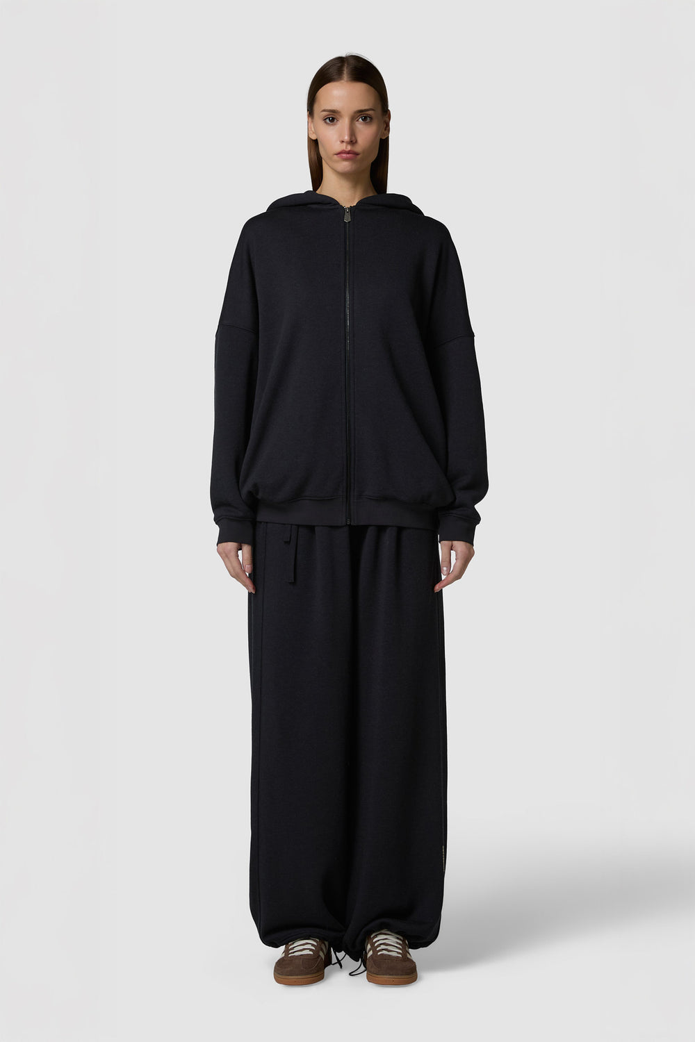 CALDO - FELPA CON CAPPUCCIO FULL-ZIP OVERSIZE