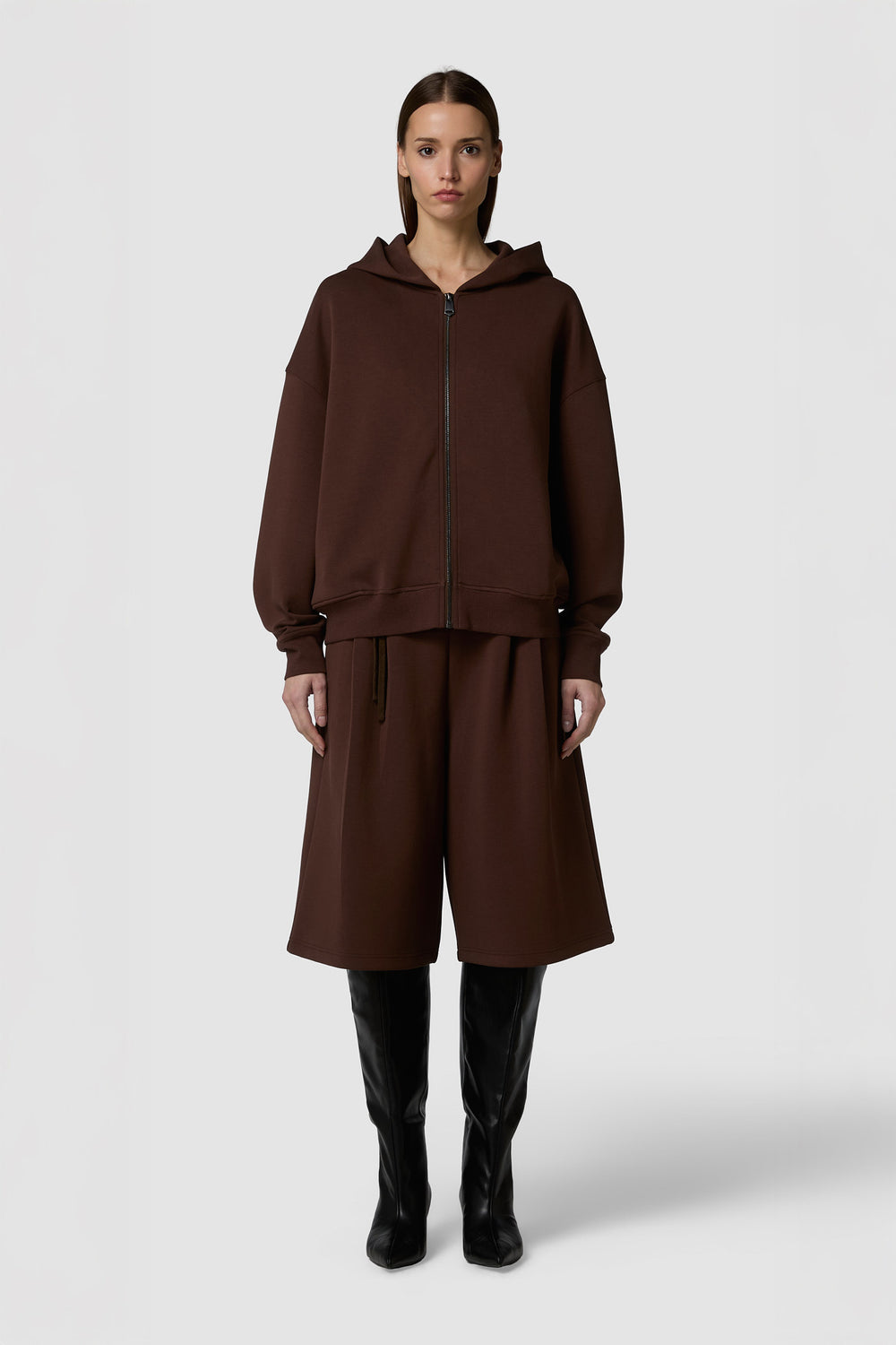 SETOSO - FULL-ZIP OVERSIZED HOODIE