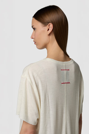 CALDINO - SHORT-SLEEVED WOOL JERSEY ROUNDNECK TEE 