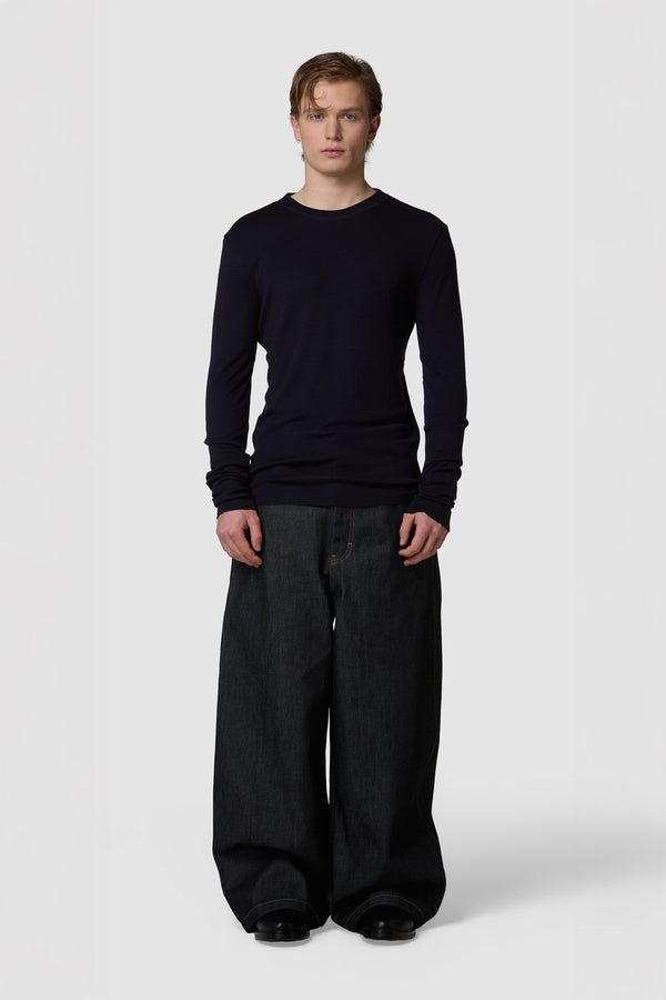 CALDINO - WOOL JERSEY ROUNDNECK TEE 