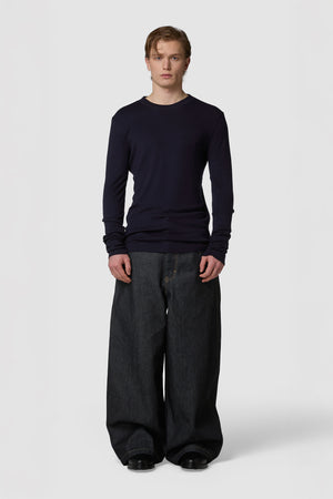 CALDINO - WOOL JERSEY ROUNDNECK TEE 