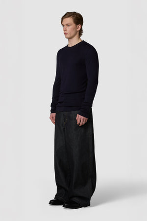 CALDINO - WOOL JERSEY ROUNDNECK TEE 