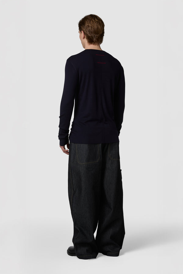 CALDINO - WOOL JERSEY ROUNDNECK TEE 