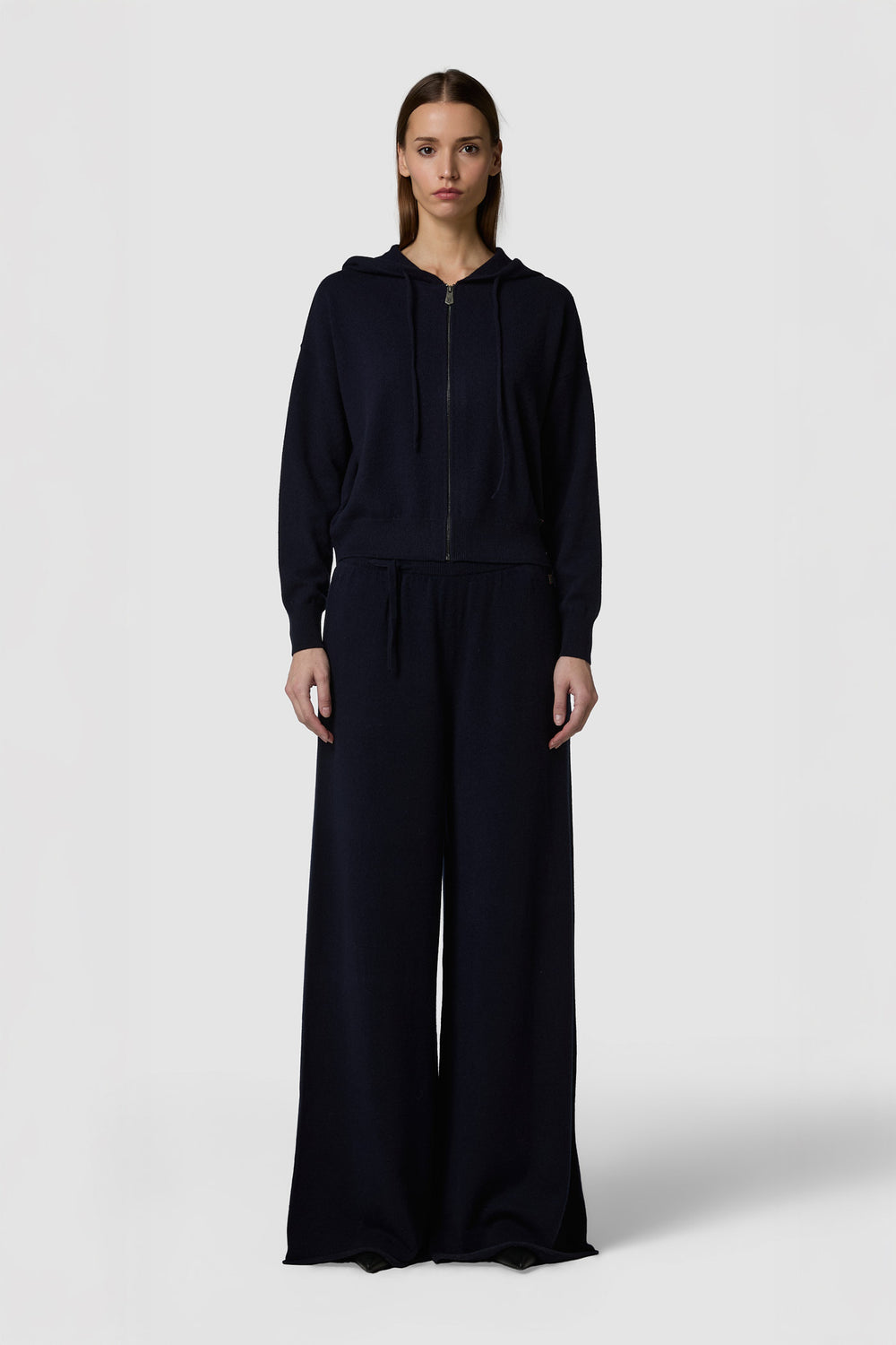 MORBIDINO - FELPA CON CAPPUCCIO FULL-ZIP IN CASHMERE