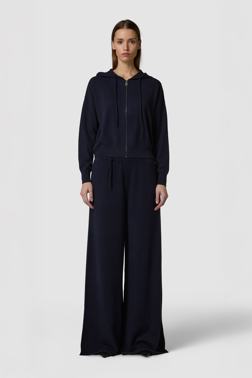 MORBIDINO - FELPA CON CAPPUCCIO FULL-ZIP IN CASHMERE