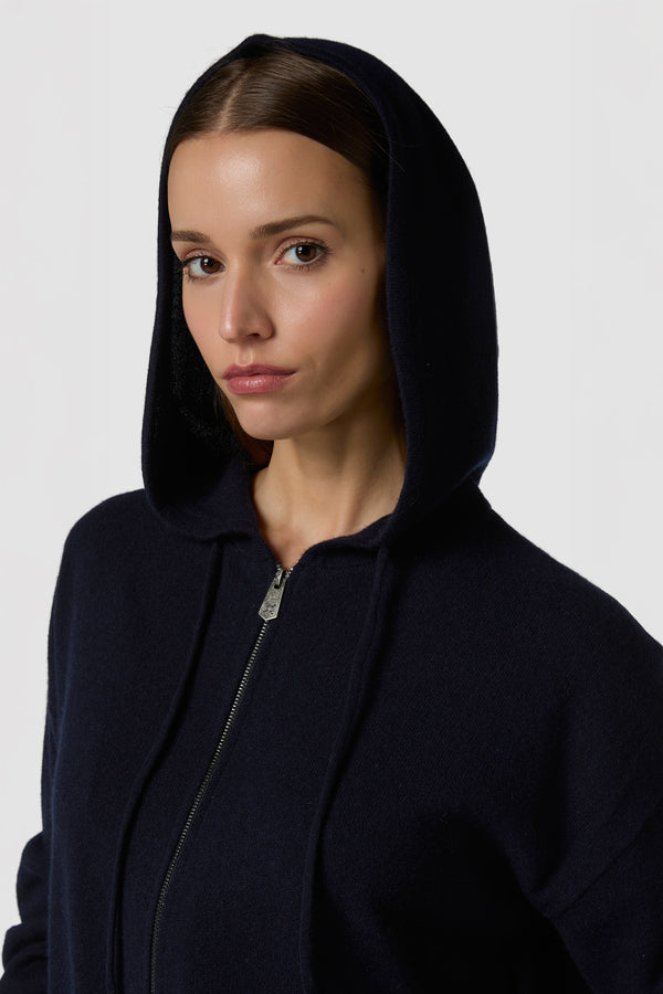 MORBIDINO - CASHMERE FULL-ZIP KNITTED HOODIE 