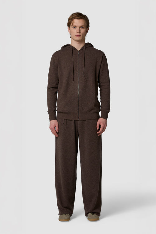 MORBIDINO - CASHMERE FULL-ZIP KNITTED HOODIE 