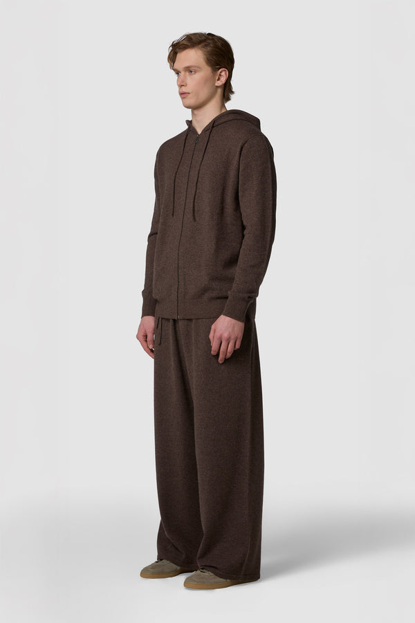 MORBIDINO - CASHMERE FULL-ZIP KNITTED HOODIE 