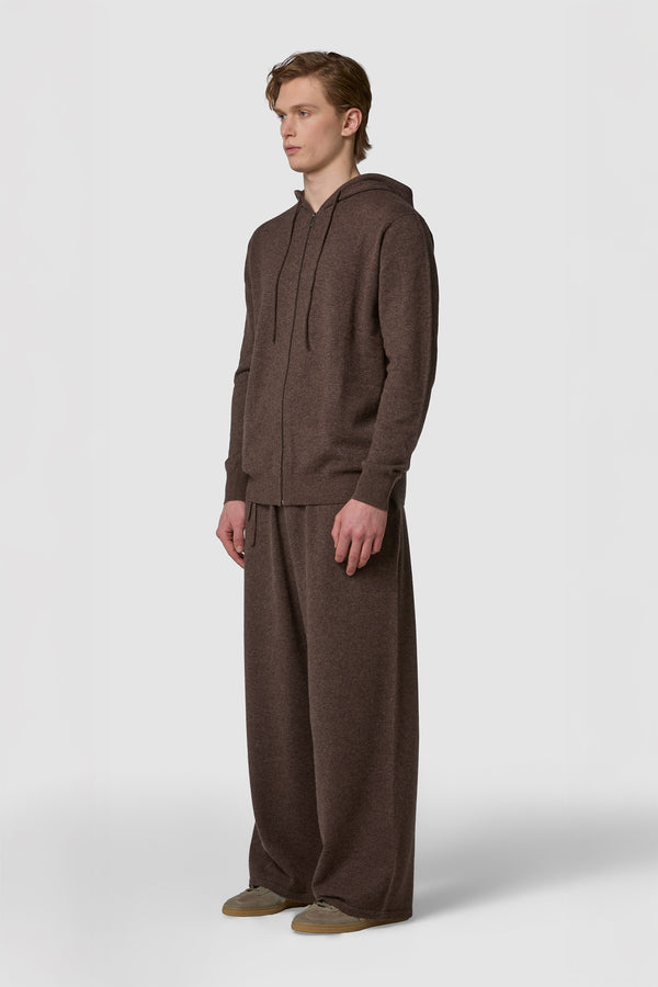 MORBIDINO - CASHMERE FULL-ZIP KNITTED HOODIE 