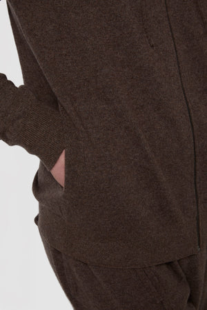MORBIDINO - CASHMERE FULL-ZIP KNITTED HOODIE 