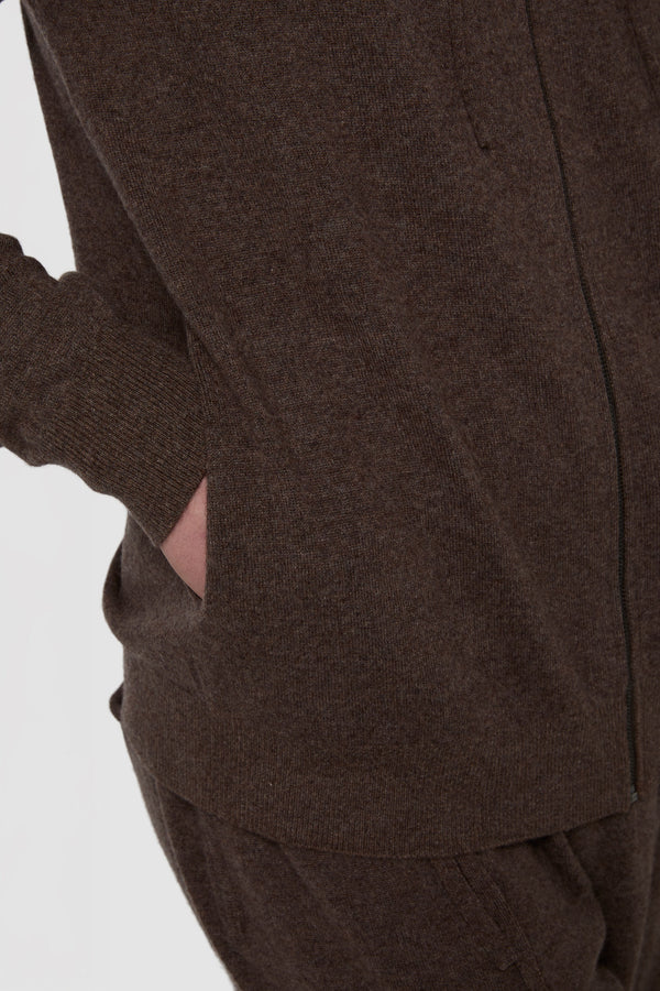 MORBIDINO - CASHMERE FULL-ZIP KNITTED HOODIE 