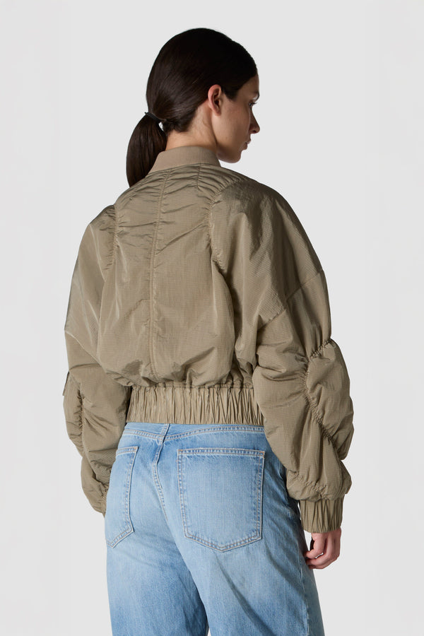 QUADRATINO - BOMBER IN NYLON IMBOTTITO